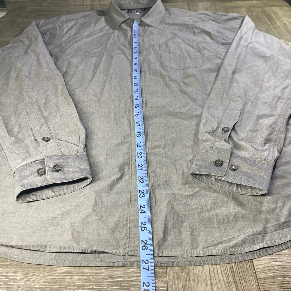 Blade + Blue Men's Shirt Button Down Long Sleeve Gray Large L - San Francisco Ca View 3